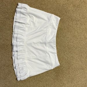 Womens White Ruffle Tennis Skirt